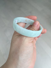 Load image into Gallery viewer, 51mm Certified Type A 100% Natural light purple/white square Jadeite Jade bangle BN98-2703