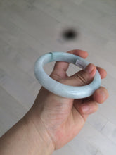 Load image into Gallery viewer, 61mm Certified Type A 100% Natural light green/white jadeite Jade bangle AX80-4362