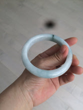 Load image into Gallery viewer, 61mm Certified Type A 100% Natural light green/white jadeite Jade bangle AX80-4362