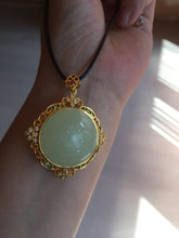 Load image into Gallery viewer, 100% Natural yellow/green nephrite Jade(黄玉) pendant HF84