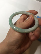 Load image into Gallery viewer, 53.6mm certified 100% natural type A white/sunny green round cut jadeite jade bangle AU38-9812