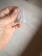Load image into Gallery viewer, 100% natural type A icy watery light green jadeite jade leaf earring PC25-5