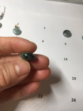 Load image into Gallery viewer, 11-13.7mm Type A 100% Natural dark green gray(油青) Abacus-Bead Peace and Safety Guardian Donuts Buckle jadeite Pendant group PA206(add on item)