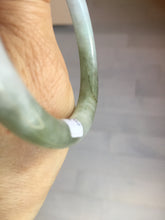 Load image into Gallery viewer, 58.7mm Certified Type A 100% Natural green white slim round cut Jadeite Jade bangle Y169-3693
