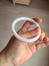 Load image into Gallery viewer, 55mm certified 100% natural white sunny green purple slim round cut jadeite jade bangle BL91-4675