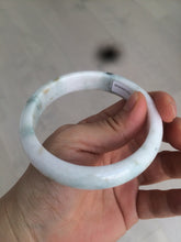 Load image into Gallery viewer, 59.6mm Certificated Type A 100% Natural White green red purplewith green floating flowers Jadeite Jade bangle G110-9546