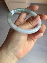 Load image into Gallery viewer, 58.7mm Certified Type A 100% Natural green white slim round cut Jadeite Jade bangle Y169-3693