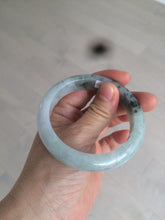 Load image into Gallery viewer, 55 mm Certified type A 100% Natural green/purple/black Jadeite bangle AT97-7557