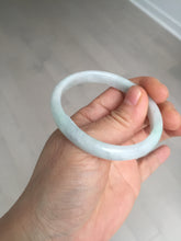 Load image into Gallery viewer, 49mm Type A 100% Natural light green oval Jadeite Jade bangle BM71