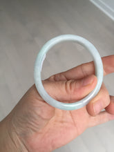 Load image into Gallery viewer, 49mm Type A 100% Natural light green oval Jadeite Jade bangle BM71