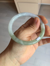 Load image into Gallery viewer, 58.7mm Certified Type A 100% Natural green white slim round cut Jadeite Jade bangle Y169-3693