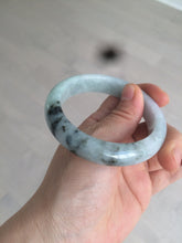 Load image into Gallery viewer, 55 mm Certified type A 100% Natural green/purple/black Jadeite bangle AT97-7557