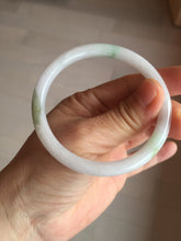 Load image into Gallery viewer, 55.8mm certified 100% natural white sunny green purple slim round cut jadeite jade bangle BL90-4666