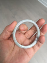 Load image into Gallery viewer, 49mm Type A 100% Natural light green oval Jadeite Jade bangle BM71