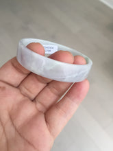 Load image into Gallery viewer, 51mm Certified Type A 100% Natural light purple/white square Jadeite Jade bangle BN96-2709