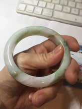 Load image into Gallery viewer, 54.8mm certified 100% natural Type A sunny green/purple/white jadeite jade bangle AA114-1051