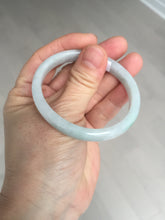 Load image into Gallery viewer, 49mm Type A 100% Natural light green oval Jadeite Jade bangle BM71