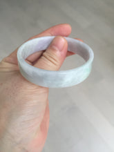 Load image into Gallery viewer, 51mm Certified Type A 100% Natural light purple/white square Jadeite Jade bangle BN96-2709