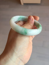 Load image into Gallery viewer, 54mm 100% natural certified sunny green/white (白底青) jadeite jade bangle BL36-5240