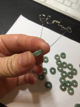 Load image into Gallery viewer, 9.5-10mm Type A 100% Natural light green Guatemala Jadeite Jade small safty ring pendant group PC192 Add on item