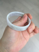 Load image into Gallery viewer, 51mm Certified Type A 100% Natural light purple/white square Jadeite Jade bangle BN96-2709