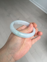 Load image into Gallery viewer, 50mm Type A 100% Natural light green/purple oval Jadeite Jade bangle BM70