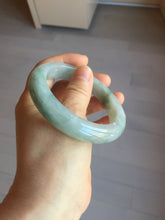 Load image into Gallery viewer, 57.5mm certified type A 100% Natural icy watery light green/purple/white chubby Jadeite jade bangle PF77-1315