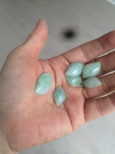 Load image into Gallery viewer, 100% natural type A sunny green jadeite jade Willow leaf/petal pendant group AC80