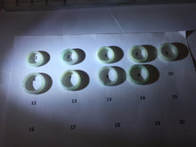 Load image into Gallery viewer, Size 3 3/4-9 1/4100% natural type A white light green light green jadeite jade band ring PA254