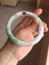 Load image into Gallery viewer, 59.5mm certified Type A 100% Natural light green sunny green red light purple Jadeite Jade bangle BF143-5283
