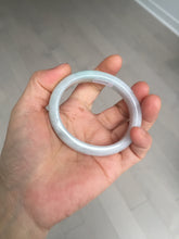 Load image into Gallery viewer, 50mm Type A 100% Natural light green/purple oval Jadeite Jade bangle BM70