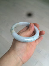 Load image into Gallery viewer, 57.7mm certified Type A 100% Natural light purple/white with green floating flowers Jadeite Jade bangle AY62-0442