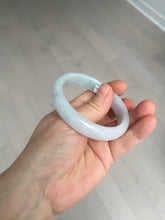 Load image into Gallery viewer, 50mm Type A 100% Natural light green/purple oval Jadeite Jade bangle BM70