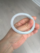 Load image into Gallery viewer, 50mm Type A 100% Natural light green/purple oval Jadeite Jade bangle BM70