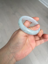 Load image into Gallery viewer, 50mm Type A 100% Natural light green/purple oval Jadeite Jade bangle BM70