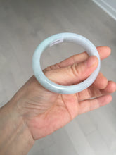 Load image into Gallery viewer, 50mm Type A 100% Natural light green/purple oval Jadeite Jade bangle BM70