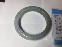 Load image into Gallery viewer, 61mm Certified Type A 100% Natural white/light purple/brown/yellow/gray (FU LU SHOU) Jadeite Jade bangle BF106-8636