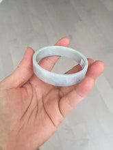 Load image into Gallery viewer, 51mm Certified Type A 100% Natural light purple/white square Jadeite Jade bangle BN95-2713