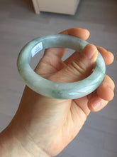 Load image into Gallery viewer, 57.5mm certified type A 100% Natural icy watery light green/purple/white chubby Jadeite jade bangle PF77-1315