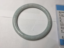 Load image into Gallery viewer, 62mm certified Type A 100% Natural white gray light purple green round cut Jadeite Jade bangle PE92-3225