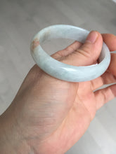 Load image into Gallery viewer, 49mm Certified Type A 100% Natural light green red oval Jadeite Jade bangle BM68