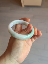 Load image into Gallery viewer, 52.2mm 100% natural certified sunny green/white(白底青) jadeite jade bangle BL34-5237