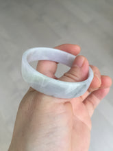 Load image into Gallery viewer, 51mm Certified Type A 100% Natural light purple/white square Jadeite Jade bangle BN94-2711