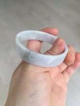 Load image into Gallery viewer, 51mm Certified Type A 100% Natural light purple/white square Jadeite Jade bangle BN94-2711