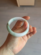 Load image into Gallery viewer, 52.2mm 100% natural certified sunny green/white(白底青) jadeite jade bangle BL34-5237