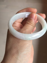 Load image into Gallery viewer, 52mm certified type A 100% Natural sunny green/white/purple oval jadeite jade bangle BK117-0281