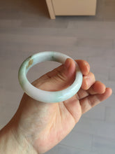 Load image into Gallery viewer, 52.2mm 100% natural certified sunny green/white(白底青) jadeite jade bangle BL34-5237