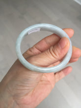 Load image into Gallery viewer, 49mm Certified Type A 100% Natural light green red oval Jadeite Jade bangle BM68