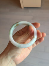Load image into Gallery viewer, 52.2mm 100% natural certified sunny green/white(白底青) jadeite jade bangle BL34-5237