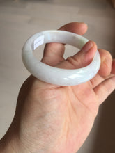 Load image into Gallery viewer, 52mm certified type A 100% Natural sunny green/white/purple oval jadeite jade bangle BK117-0281
